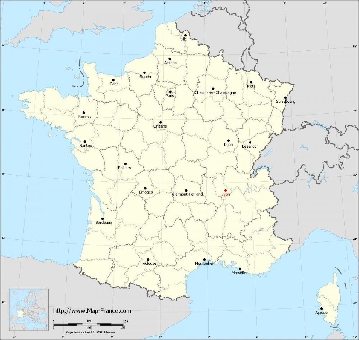 дзе знаходзіцца Ліён Францыя на карце